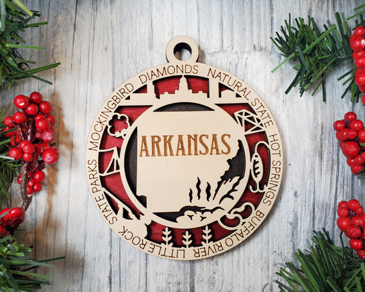 Arkansas - Wood State Ornament