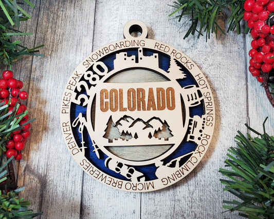 Colorado - Wood State Ornament