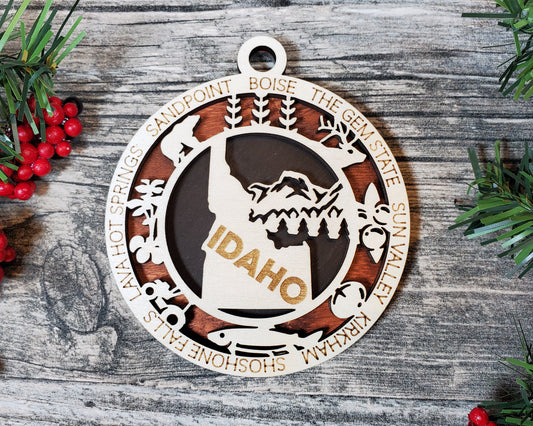 Idaho - Wood State Ornament