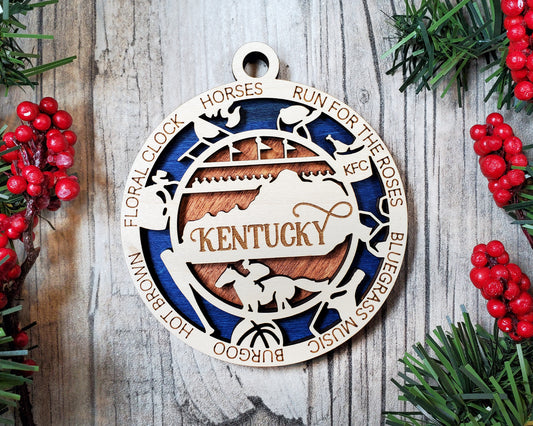 Kentucky - Wood State Ornament