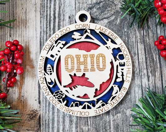 Ohio - Wood State Ornament