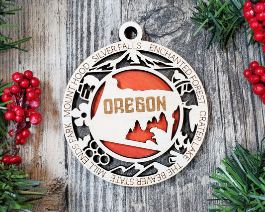 Oregon - Wood State Ornament